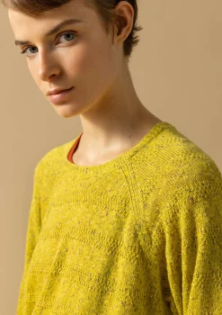 Sale Gudrun Sjödén Strickpullover Aus Leinen/Recycling-Baumwolle limettengrün