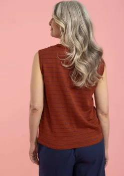 Online Gudrun Sjödén Stricktop Aus Leinen rost
