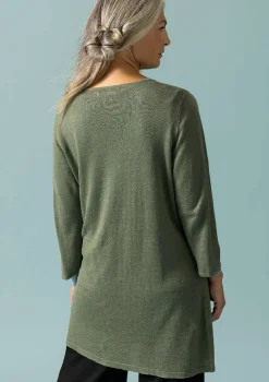 Outlet Gudrun Sjödén Stricktunika Aus Leinen/Recycling-Leinen hopper