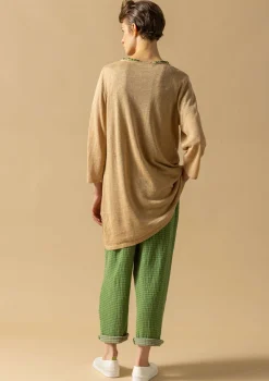 Sale Gudrun Sjödén Stricktunika Aus Leinen/Recycling-Leinen hafer