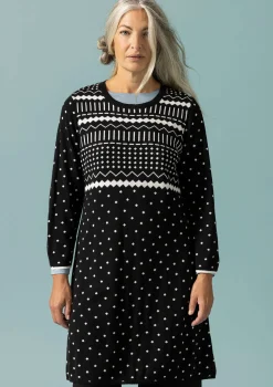 Gudrun Sjödén Stricktunika Elsie Aus Bio-/Recycling-Baumwolle schwarz