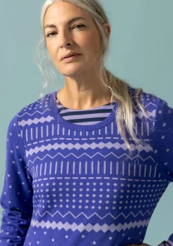 Clearance Gudrun Sjödén Stricktunika Elsie Aus Bio-/Recycling-Baumwolle himmelblau