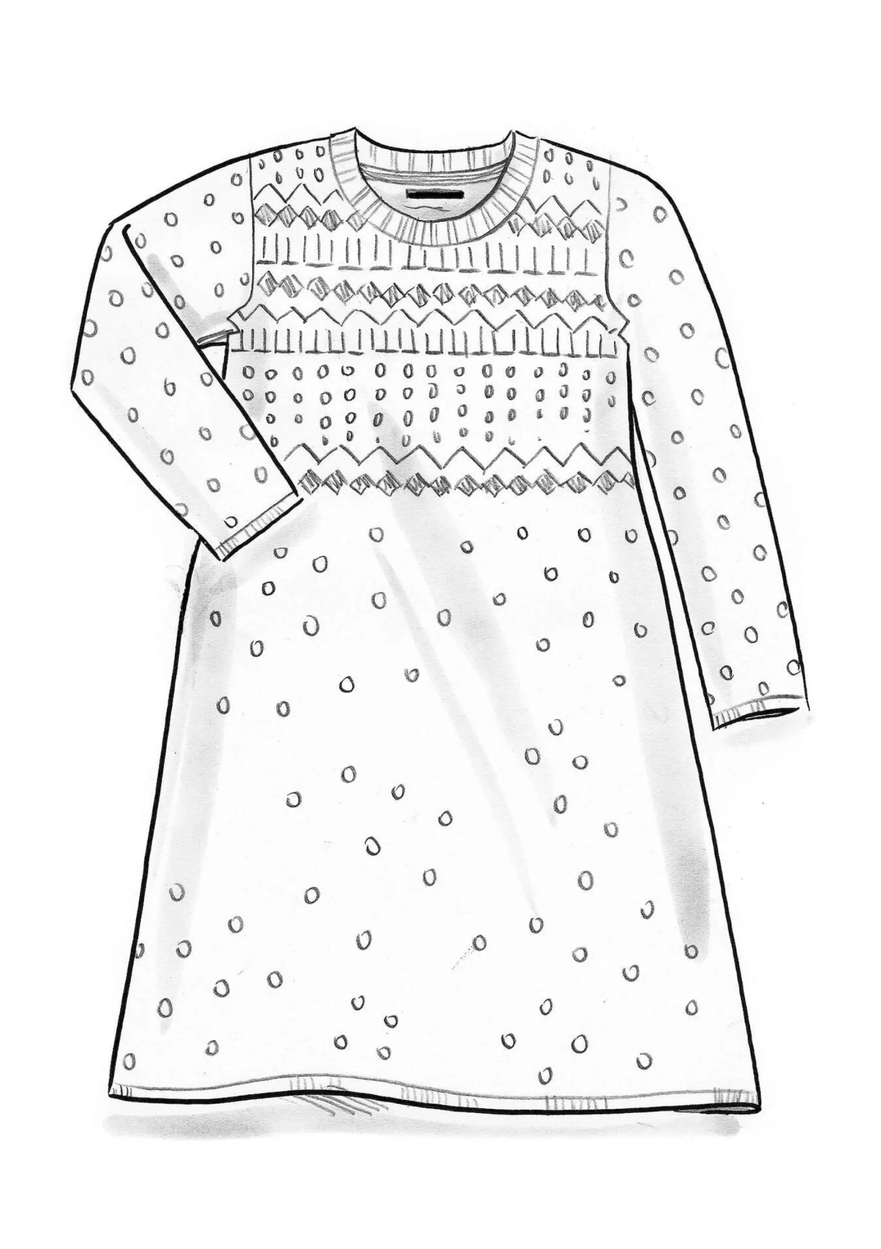 Clearance Gudrun Sjödén Stricktunika Elsie Aus Bio-/Recycling-Baumwolle himmelblau