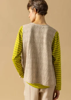 Best Gudrun Sjödén Strickweste Aus Leinen/Recycling-Baumwolle natur