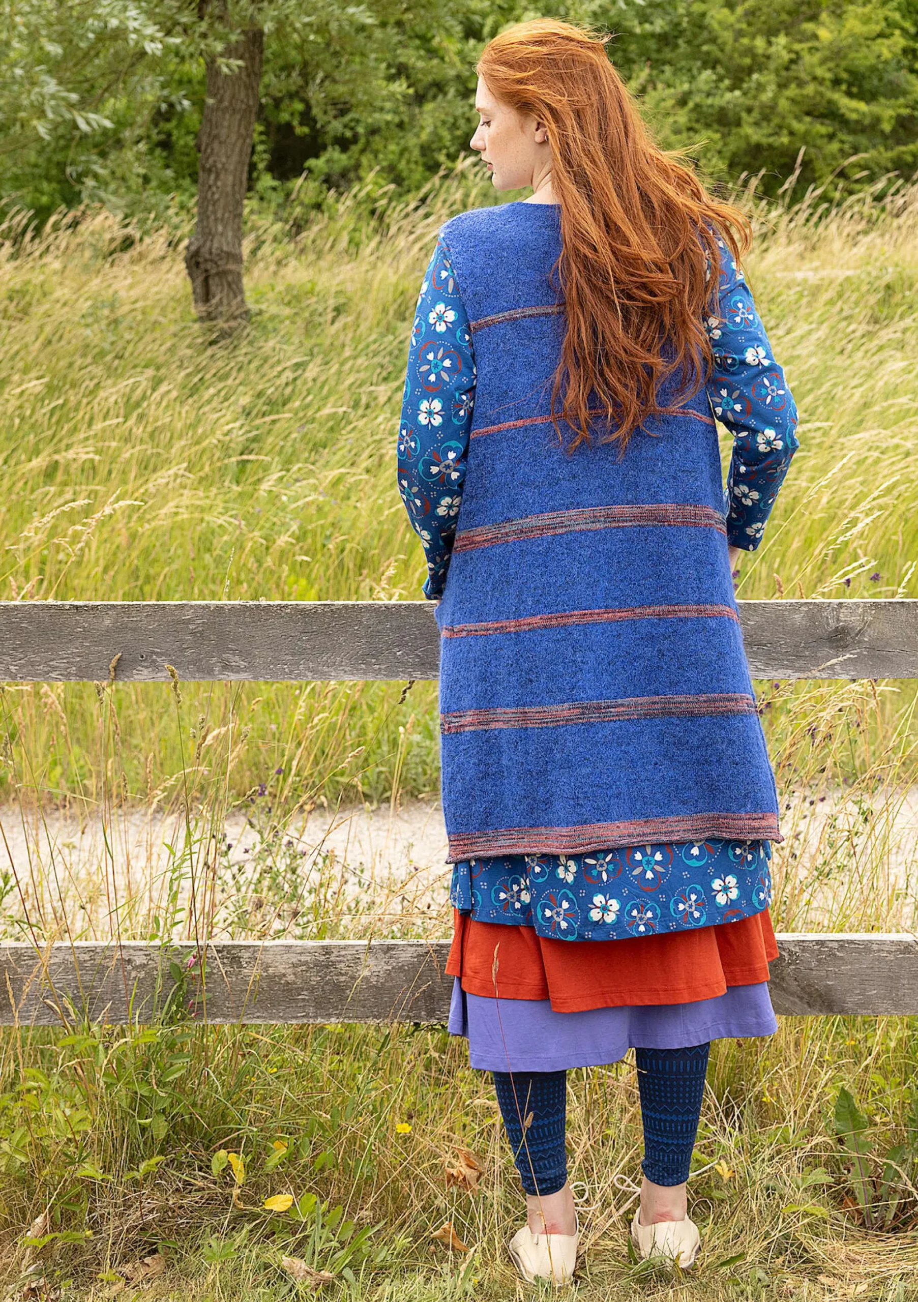 Best Gudrun Sjödén Strickweste Sandy Aus Alpakagemisch Und Bio-/Recycling-Baumwolle porzellanblau