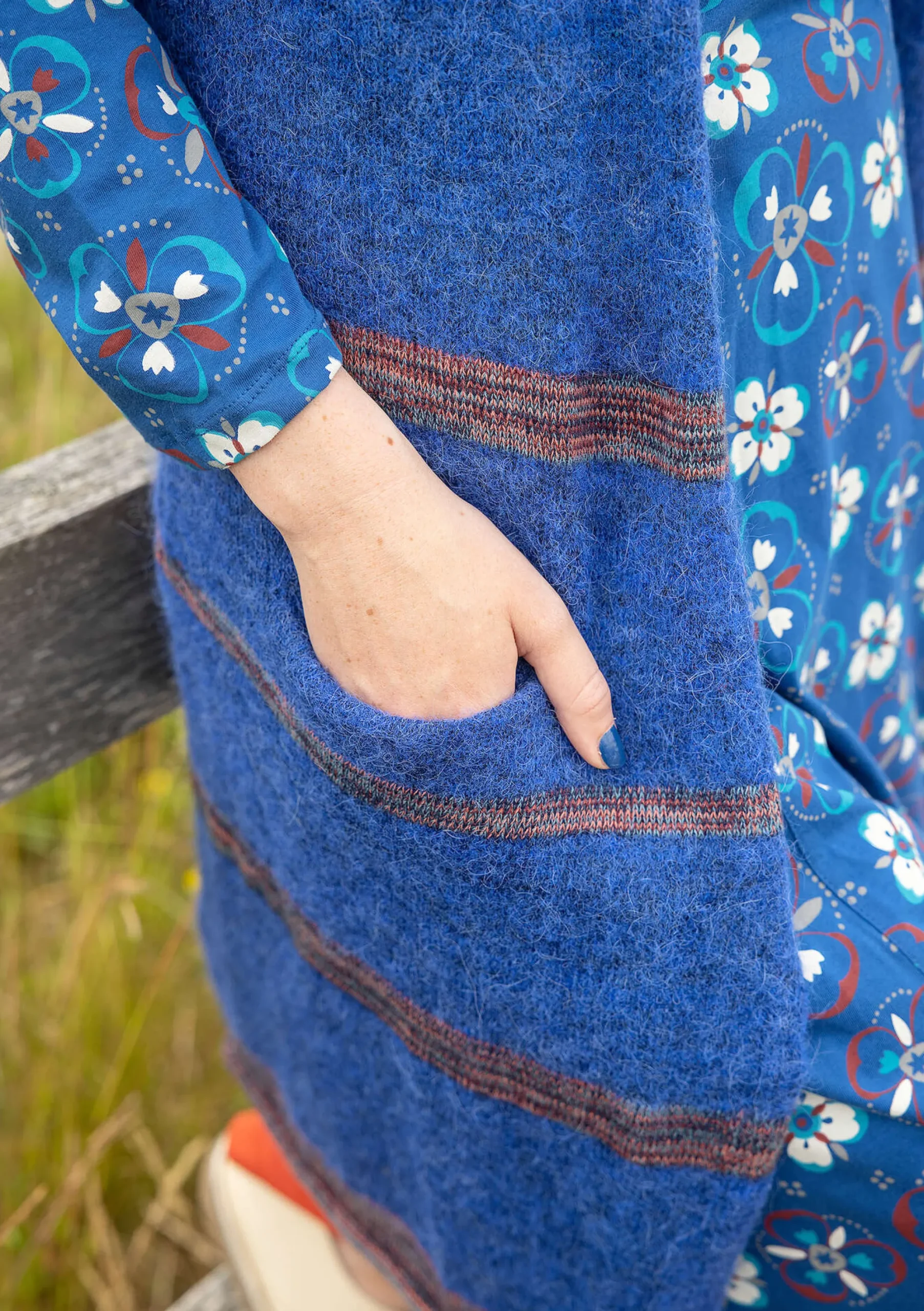 Best Gudrun Sjödén Strickweste Sandy Aus Alpakagemisch Und Bio-/Recycling-Baumwolle porzellanblau