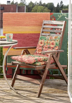 New Gudrun Sjödén Stuhlkissen Desert Bloom Aus Bio-Baumwolle staubgrün