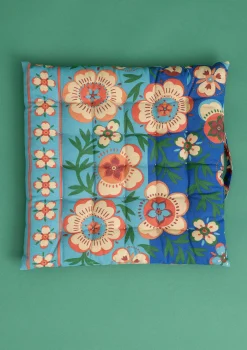 Discount Gudrun Sjödén Stuhlkissen Desert Bloom Aus Bio-Baumwolle porzellanblau