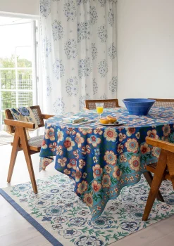 Online Gudrun Sjödén Teppich Desert Bloom Aus Bio-Baumwolle blauglöckchen