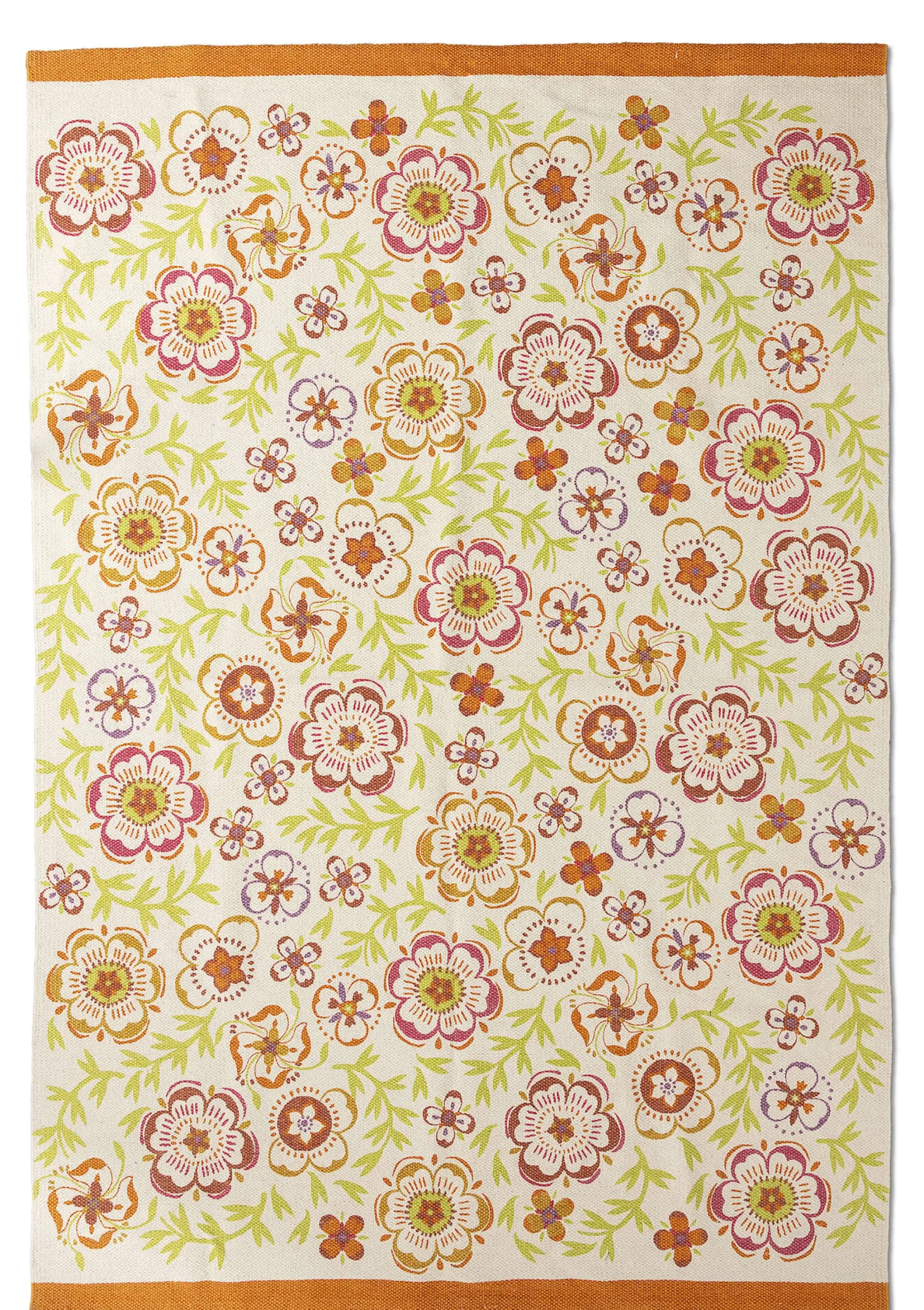 Best Gudrun Sjödén Teppich Desert Bloom Aus Bio-Baumwolle ziegel