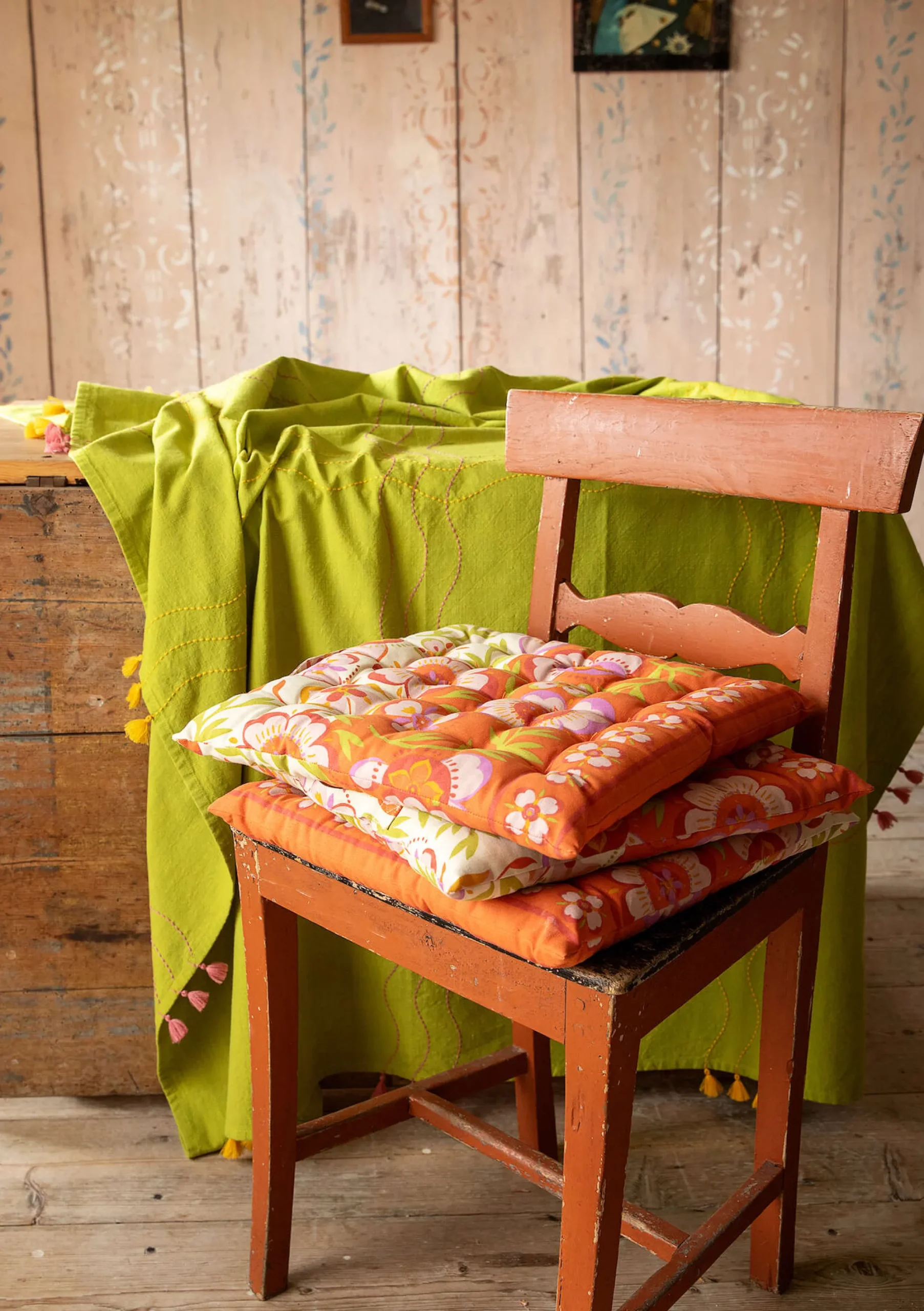 Discount Gudrun Sjödén Tischdecke Stitches Aus Bio-Baumwolle waldgrün