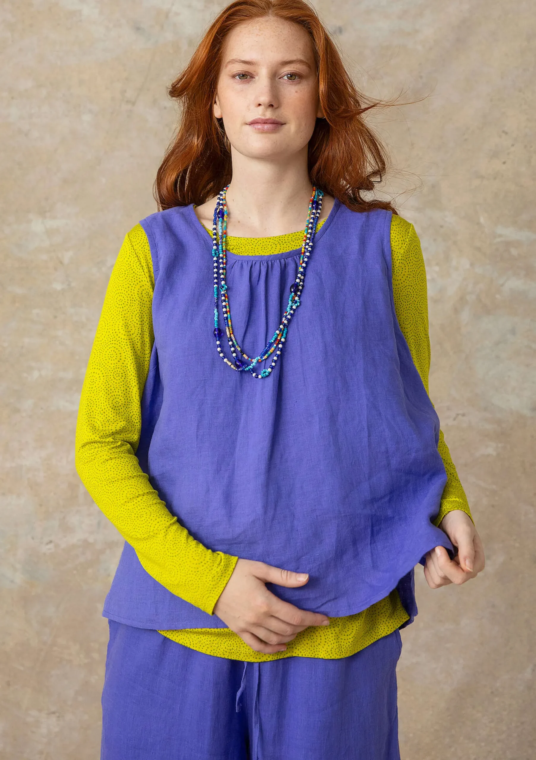 Clearance Gudrun Sjödén Top Aus Leinengewebe himmelblau