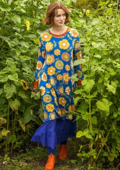 New Gudrun Sjödén Trikotkleid Sunflower Aus Lyocell/Elasthan kornblumenblau