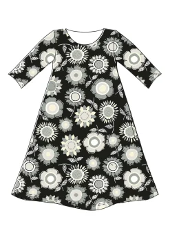 New Gudrun Sjödén Trikotkleid Sunflower Aus Lyocell/Elasthan schwarz