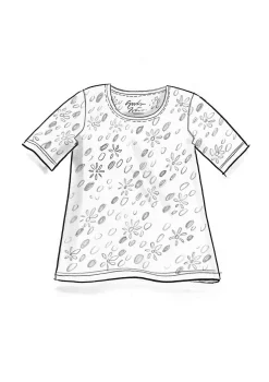Best Gudrun Sjödén T-Shirt Jane Aus Bio-Baumwolle/Elasthan dunkellupine-gemustert