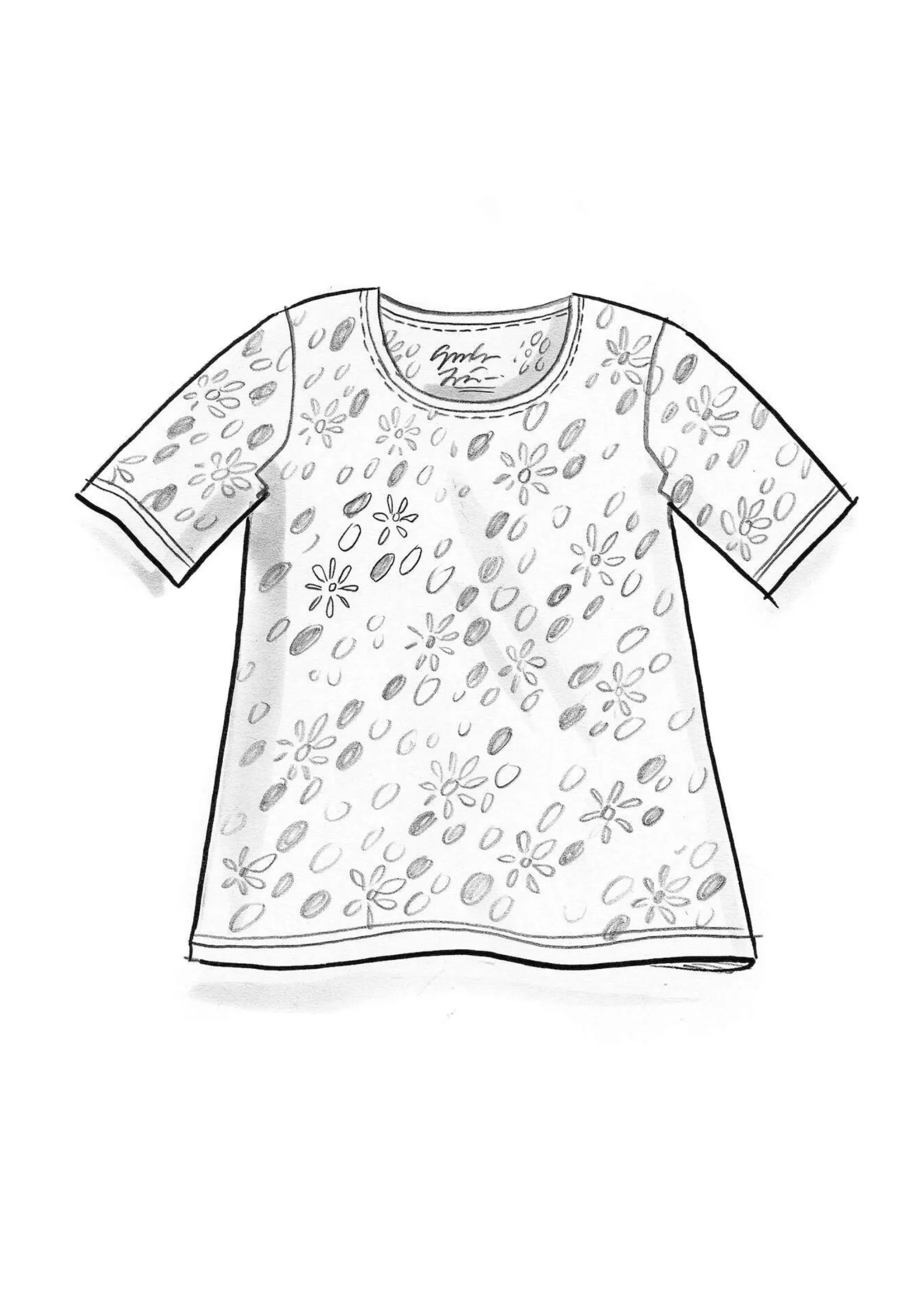 Best Gudrun Sjödén T-Shirt Jane Aus Bio-Baumwolle/Elasthan dunkellupine-gemustert