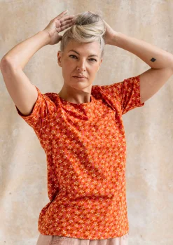 Discount Gudrun Sjödén T-Shirt Jane Aus Bio-Baumwolle/Elasthan dunkelmasala-gemustert