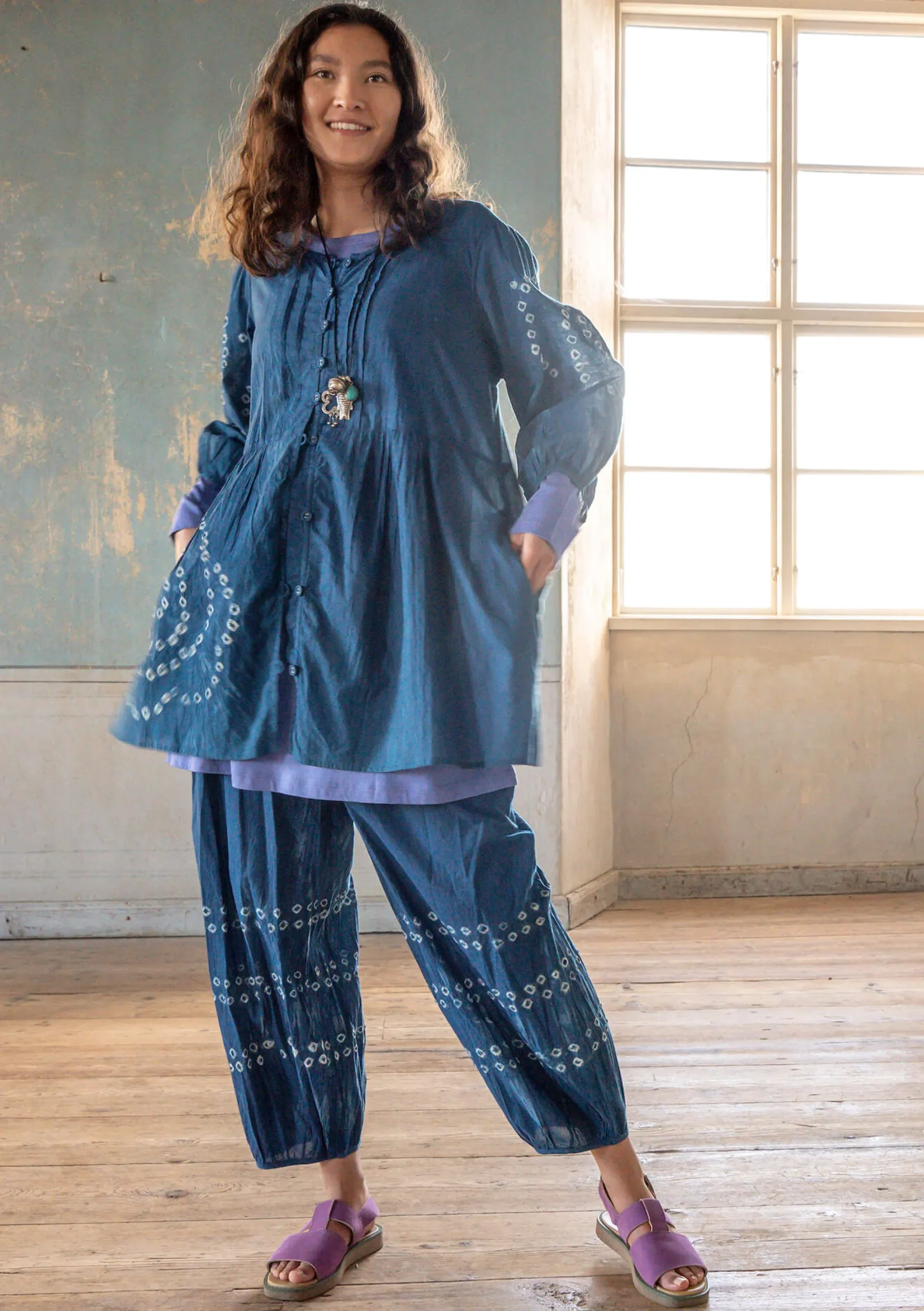 Discount Gudrun Sjödén Tunika Buij Aus Bio-Baumwolle indigo