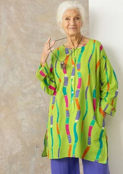 Gudrun Sjödén Tunika Väst Aus Bio-Baumwollgewebe tropengrün