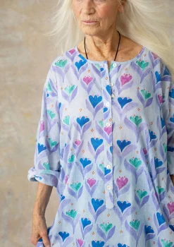 Gudrun Sjödén Tunika Öst Aus Bio-Baumwollgewebe vergissmeinnicht