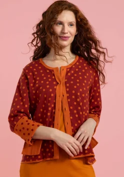 Hot Gudrun Sjödén Tupfenstrickjacke Aus Bio-Baumwolle vogelbeere