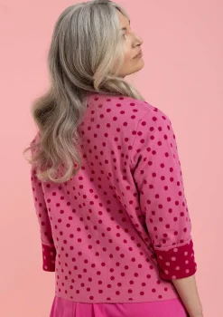 Gudrun Sjödén Tupfenstrickjacke Aus Bio-Baumwolle pfingstrose