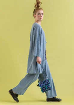 Online Gudrun Sjödén Velourskimono Aus Bio-Baumwolle/Recycling-Polyester taubenblau