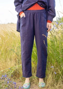 Gudrun Sjödén Webhose Dunes Aus Bio-Baumwolle/Leinen brombeere