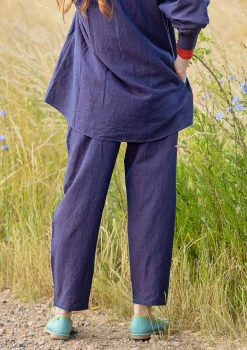 Gudrun Sjödén Webhose Dunes Aus Bio-Baumwolle/Leinen brombeere