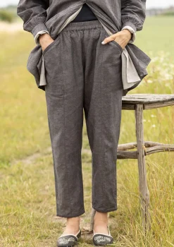 Gudrun Sjödén Webhose Dunes Aus Bio-Baumwolle/Leinen aschgrau