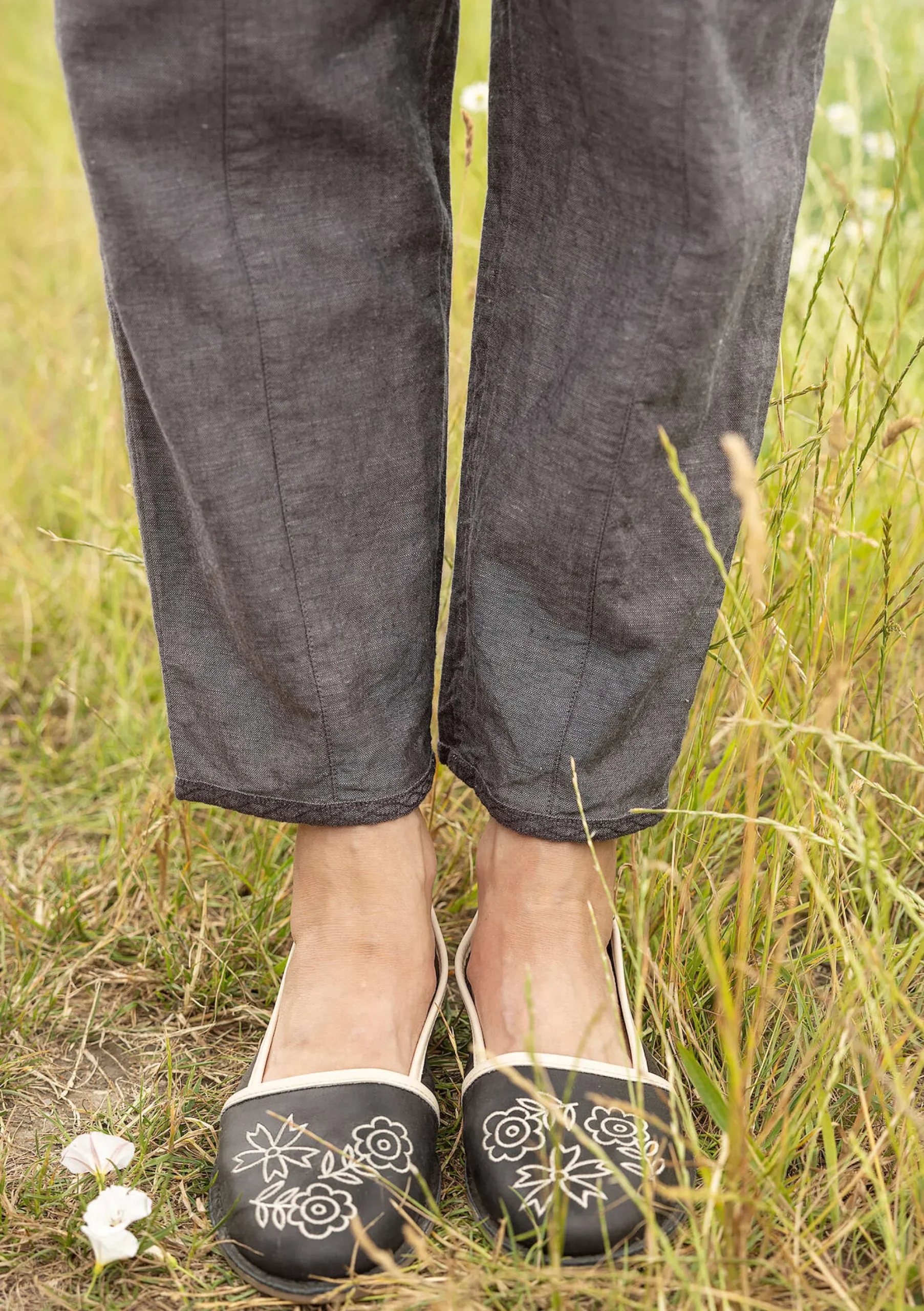 Gudrun Sjödén Webhose Dunes Aus Bio-Baumwolle/Leinen aschgrau