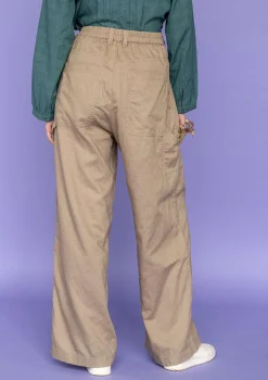 Outlet Gudrun Sjödén Webhose Garden Aus Bio-Baumwolle/Leinen taupe