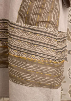 Clearance Gudrun Sjödén Webkleid Amber Aus Bio-Baumwolle/Leinen kalkstein