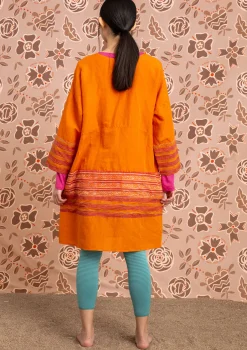 Discount Gudrun Sjödén Webkleid Amber Aus Bio-Baumwolle/Leinen masala