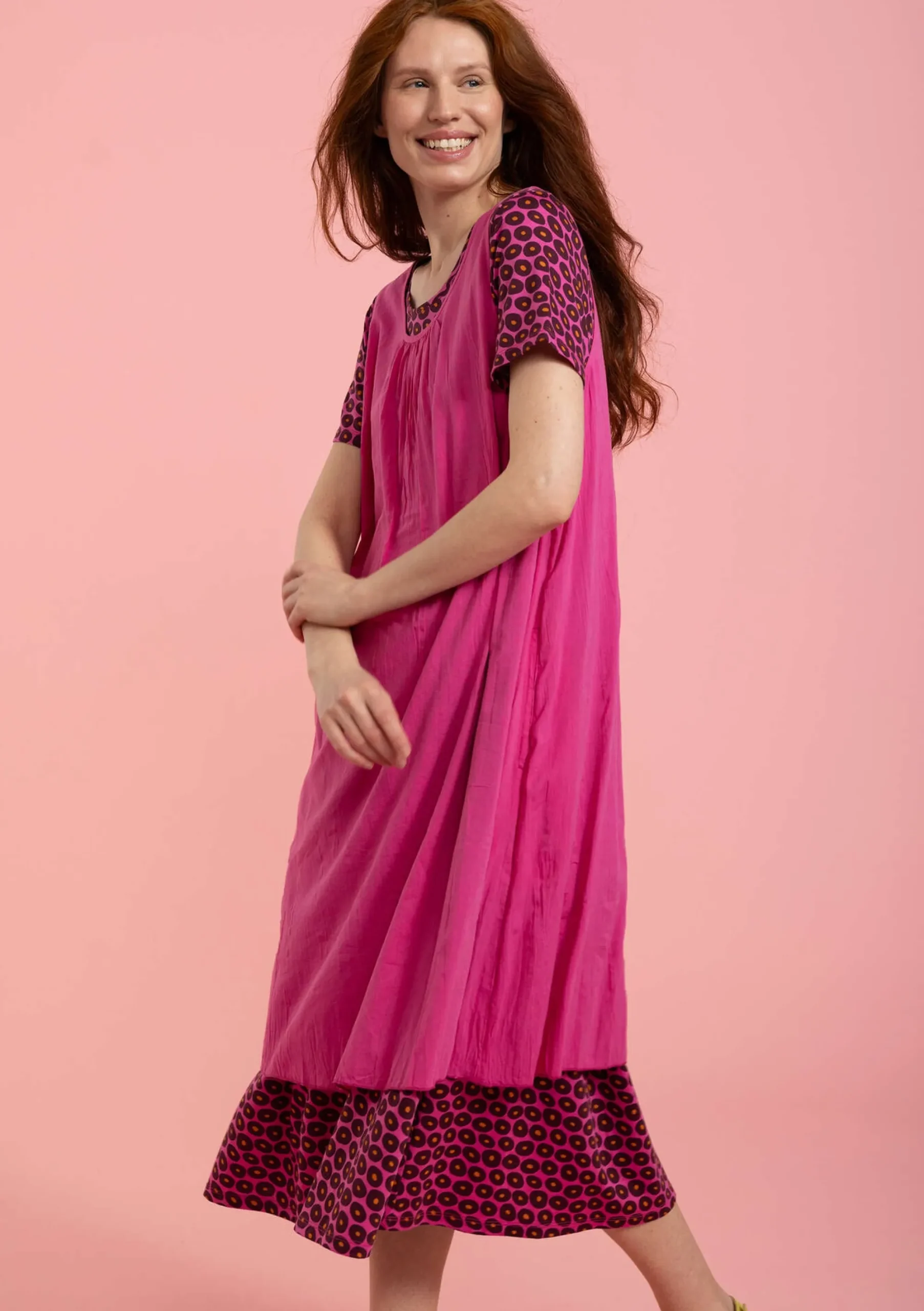 Hot Gudrun Sjödén Webkleid Aus Bio-Baumwolle/Modal hibiskus