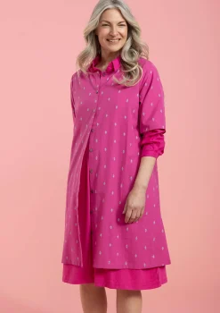 Hot Gudrun Sjödén Webkleid Aus Bio-Baumwolle wildrose