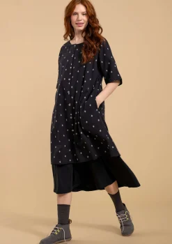 Clearance Gudrun Sjödén Webkleid Aus Bio-Baumwolle schwarz