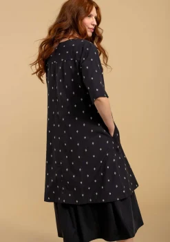 Clearance Gudrun Sjödén Webkleid Aus Bio-Baumwolle schwarz