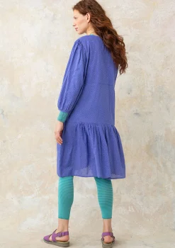 Best Gudrun Sjödén Webkleid Aus Bio-Baumwolle himmelblau