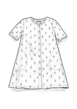 Best Gudrun Sjödén Webkleid Aus Bio-Baumwolle halbgebleicht