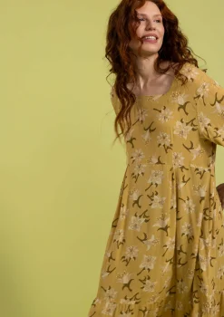 Outlet Gudrun Sjödén Webkleid Aus Viskose roggen