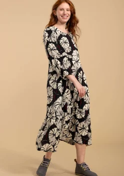 Gudrun Sjödén Webkleid Aus Viskose schwarz