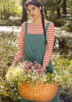 Sale Gudrun Sjödén Webkleid Garden Aus Bio-Baumwolle/Leinen wermutkraut