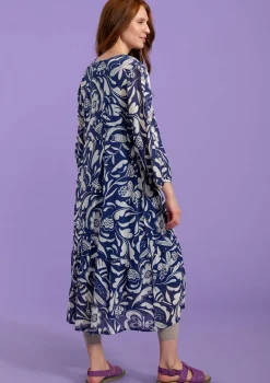 Hot Gudrun Sjödén Webkleid Trollslända Aus Viskose mitternachtsblau